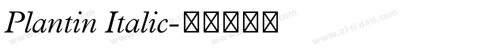 Plantin Italic字体转换